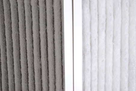 dirty and clean air filter